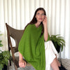 Humble Hilo Handloomed Cashmere Poncho, Cable Knit