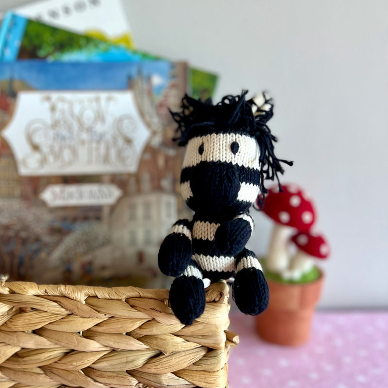 Kenana Knitters Hand Knitted Zebra Stuffed Animal