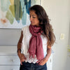 Humble Hilo Silk Blend Scarf Silky Sheen