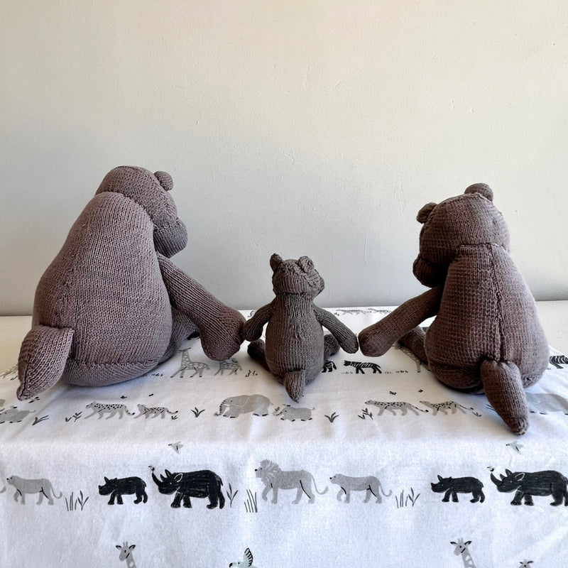 Kenana Knitters Hand Knitted Hippo Stuffed Animal