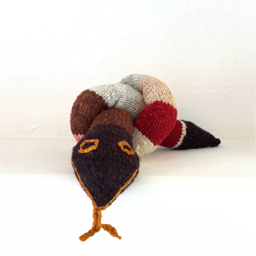 【レア】KENANA KNITTERS 編みぐるみ Kenana Knitters Hand Knitted Homespun Wool Snake Stuffed