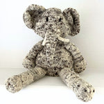 Kenana Knitters Hand Knitted Homespun Wool Elephant Stuffed Animal