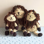 Kenana Knitters Hand Knitted Homespun Wool Lion Stuffed Animal