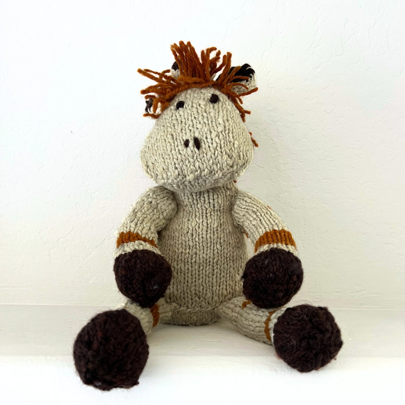 Kenana Knitters Hand Knitted Homespun Wool Giraffe Stuffed Animal