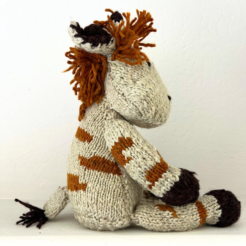 Kenana Knitters Hand Knitted Homespun Wool Giraffe Stuffed Animal