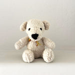 Kenana Knitters Hand Knitted Organic Wool Cream Teddy Bear Stuffed Animal