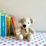 Kenana Knitters Hand Knitted Organic Wool Cream Teddy Bear Stuffed Animal
