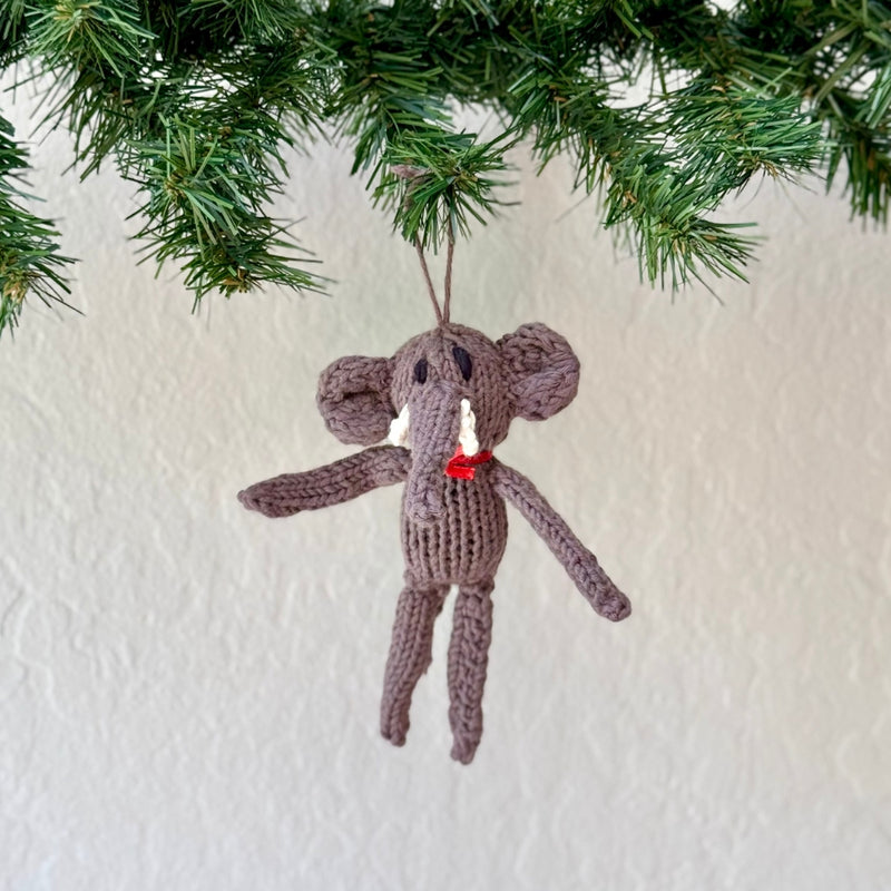 Kenana Knitters Hand-knit Cotton Animal Christmas Ornaments