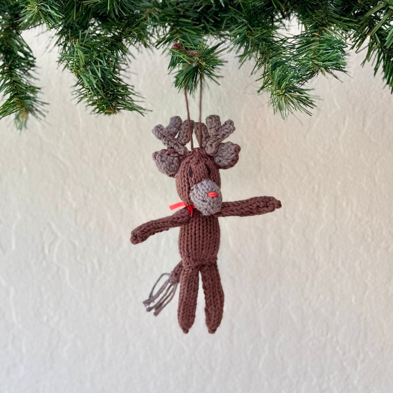 Kenana Knitters Hand-knit Cotton Animal Christmas Ornaments