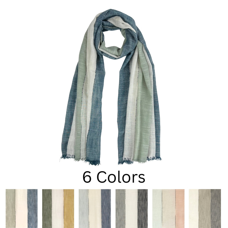 Humble Hilo Loomed Scarf Broad Stripes