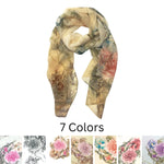 Humble Hilo Peony Chiffon Scarf