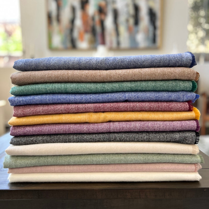 Humble Hilo Pinstriped Herringbone Throw
