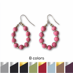 Humble Hilo Sari Jewelry, Textile Bead Teardrop Earring