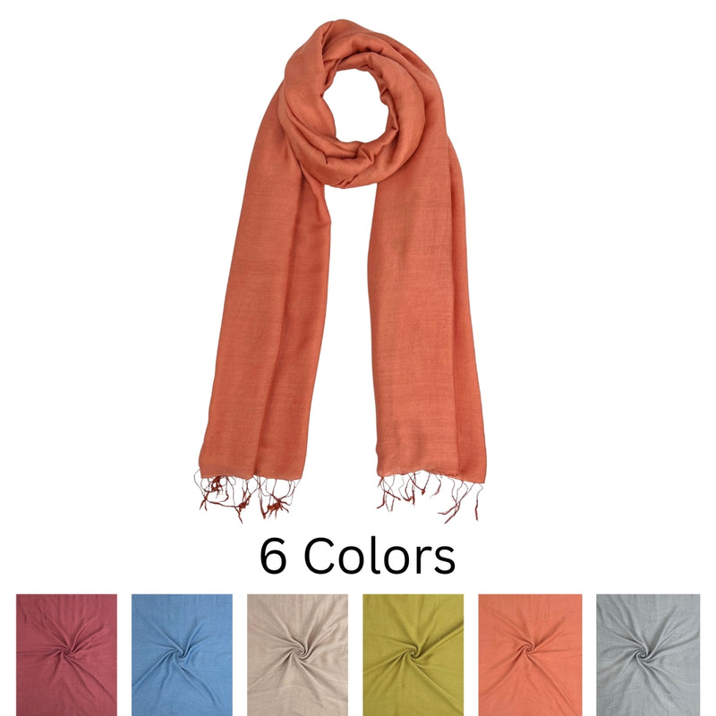 Humble Hilo Silk Blend Scarf Silky Sheen