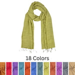 Humble Hilo Silk Blend Scarf in Solid Hues