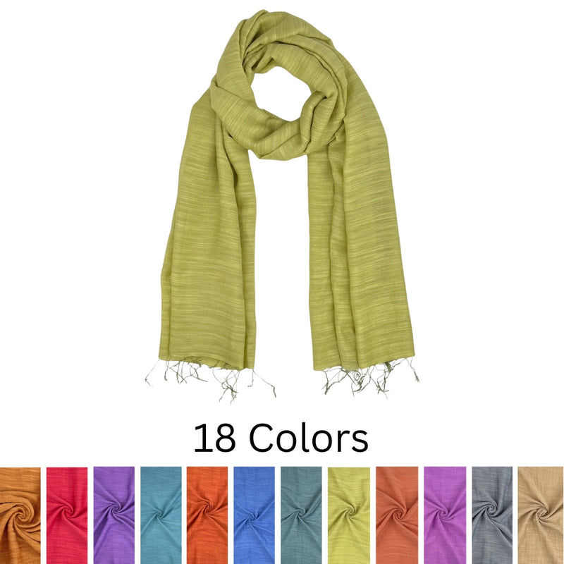 Humble Hilo Silk Blend Scarf in Solid Hues