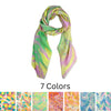 Humble Hilo Silk Square Scarf Marble Swirls