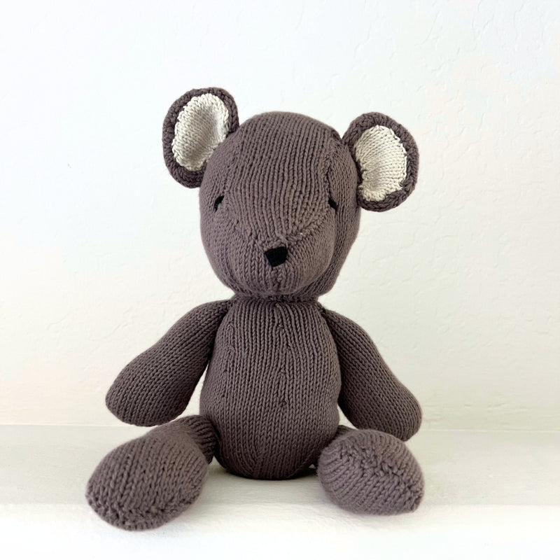 Kenana Knitters Hand Knitted Organic Cotton Round Teddy Bear Stuffed Animal