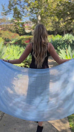 Humble Hilo Silk Blend Scarf with Subtle Stripes