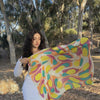 Humble Hilo Silk Square Scarf Marble Swirls