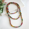Kantha Textile Bead Long-Strand Necklace