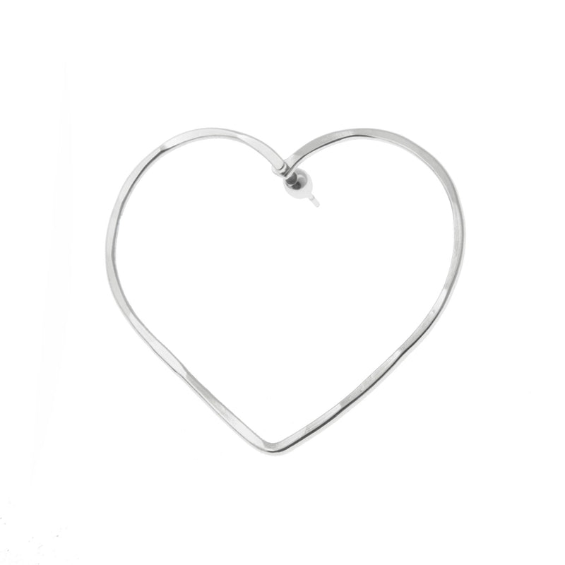 Azza Single Silver Earring - 4cm