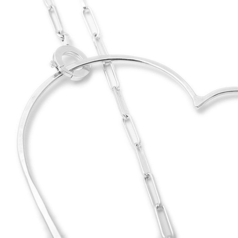 Bea Silver Heart Necklace - 8cm