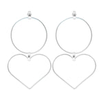 Elide Large Heart + Circle Earrings