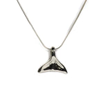 Maori Whale Tail Silver - 20mm Necklace