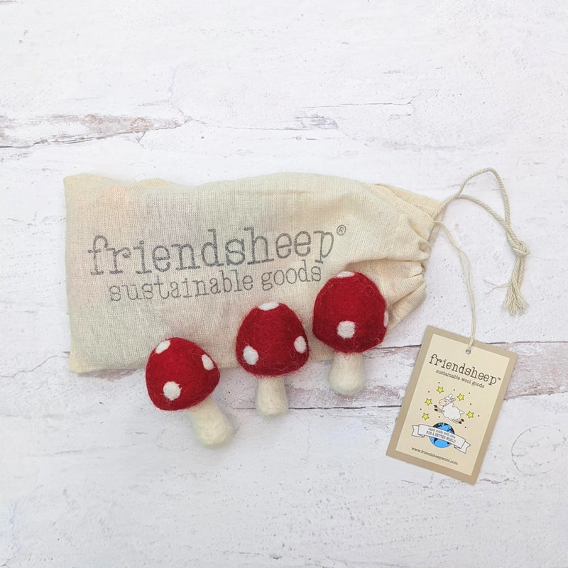 Red Mushrooms Eco Pet Toys or Air Fresheners