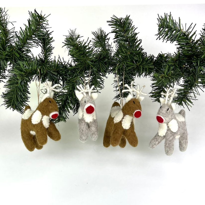 Santa’s Reindeer Ornament - Set of 4