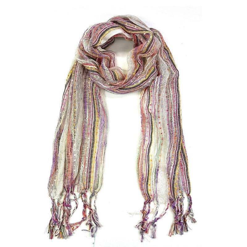 Humble Hilo Multicolored Thread Artisan Scarf