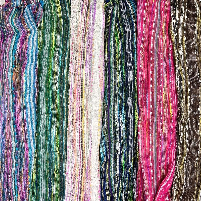 Humble Hilo Multicolored Thread Artisan Scarf