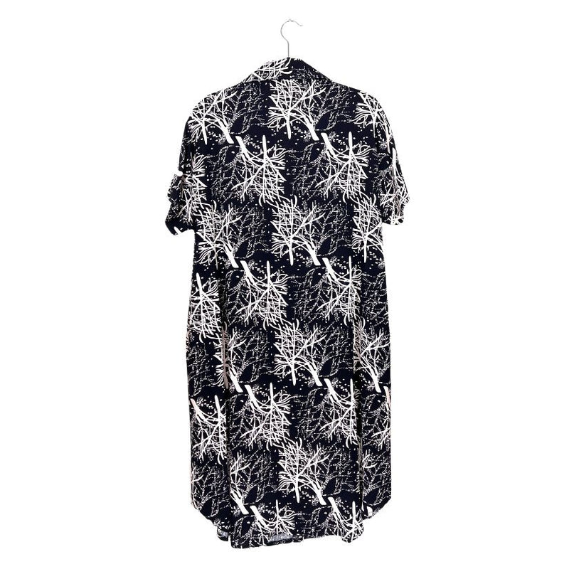 Humble Hilo Button Up Dress with Off-White Print