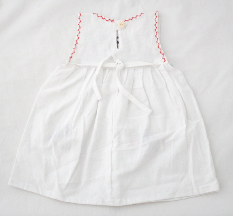 Flores Baby Dress-Blanco