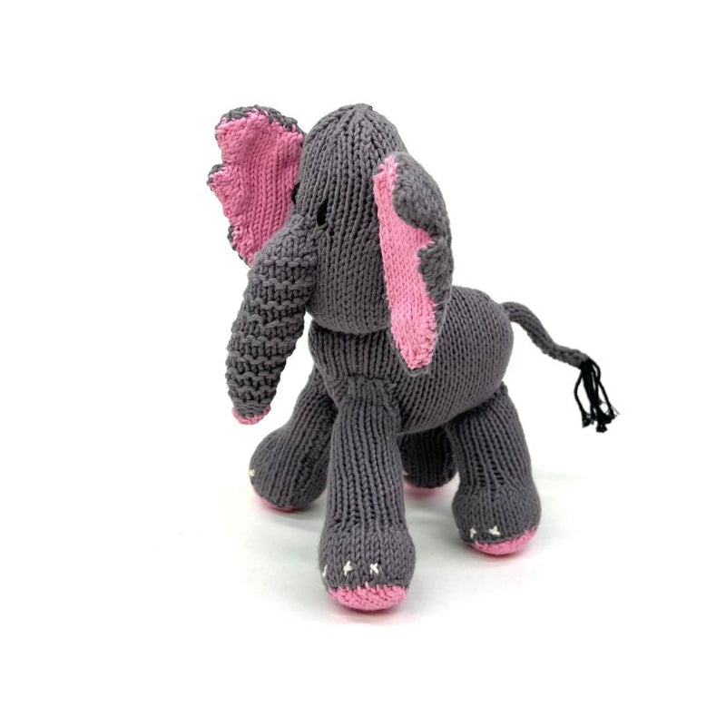 Kenana Knitters Hand Knitted 100% Organic Cotton Elephant Stuffed Animal