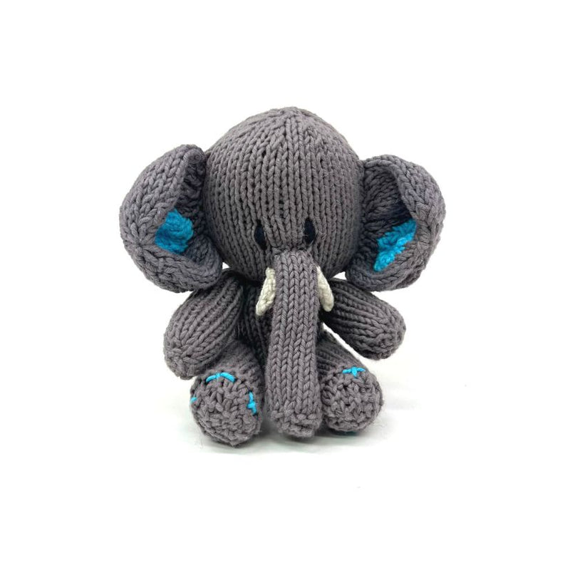 Kenana Knitters Hand Knitted 100% Organic Cotton Elephant Stuffed Animal