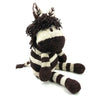 Hand Knitted Homespun Wool Zebra Stuffed Animal