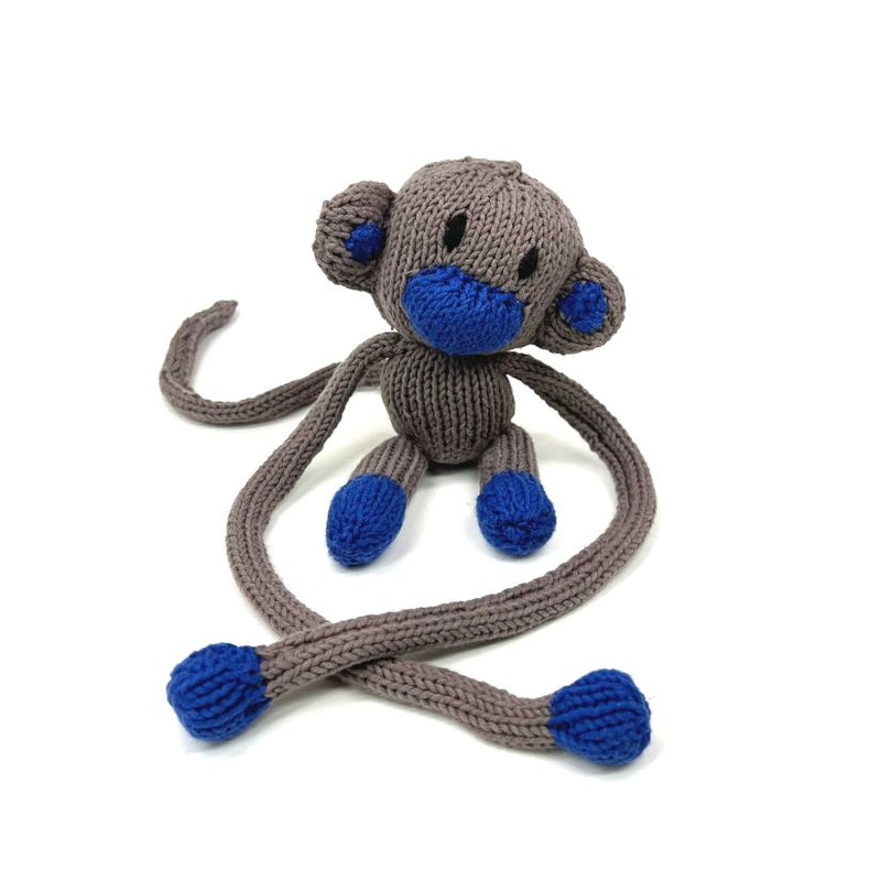 Hand Knitted Monkey Curtain Critter