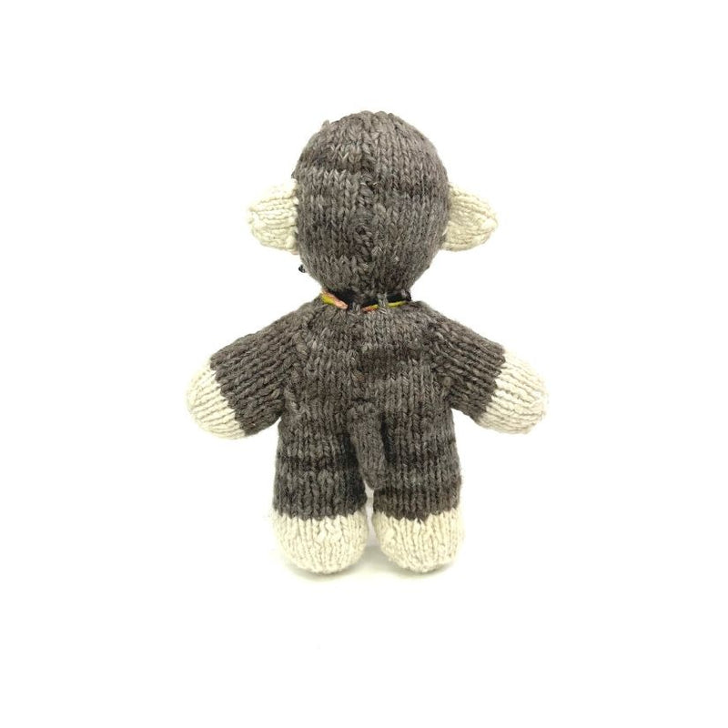 Hand Knitted Homespun Wool Monkey Stuffed Animal