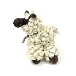 Hand Knitted Homespun Wool Sheep Stuffed Animal - Cream