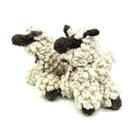 Hand Knitted Homespun Wool Sheep Stuffed Animal - Cream