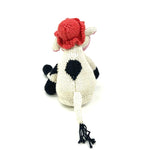 Hand Knitted Cow Stuffed Animal - Small
