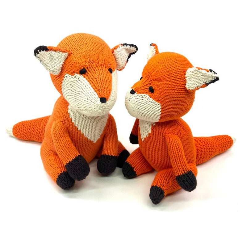 Hand Knitted Fox Stuffed Animal