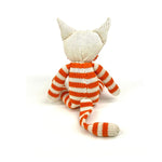 Hand Knitted Stripped Cat Stuffed Animal