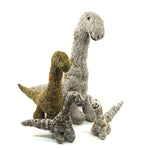 Hand Knitted Homespun Wool Dinosaur Stuffed Animal