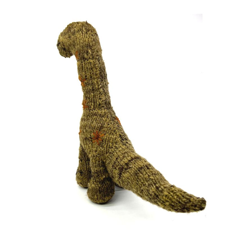 Kenana Knitters Hand Knitted Homespun Wool Dinosaur Stuffed Animal