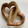 Palestinian Olive Wood Hearts Entwined
