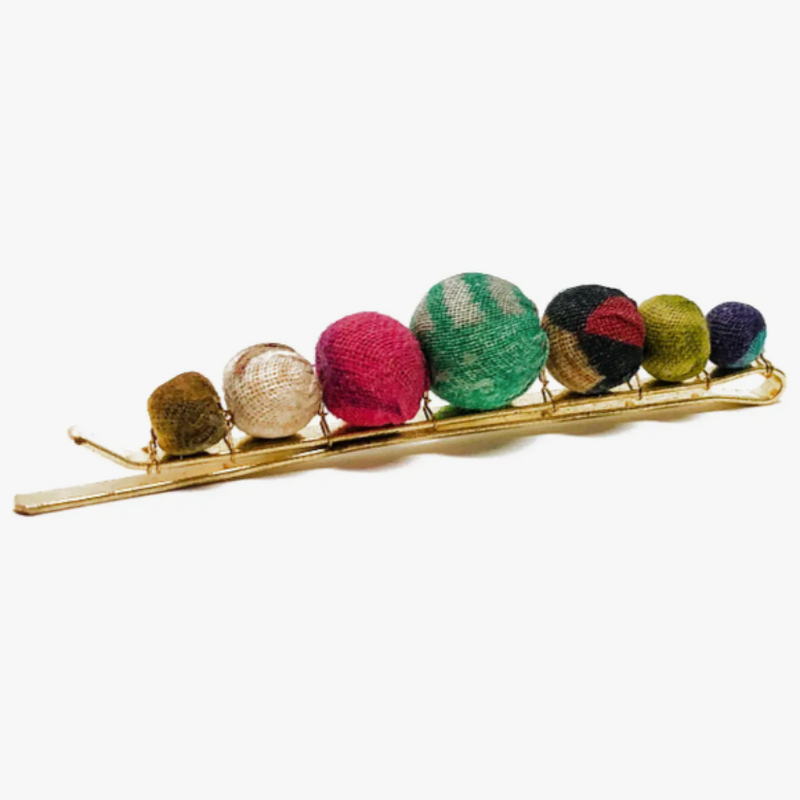 Kantha Textile Bead Hair Pins
