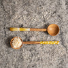 Olive Wood Batik Handled Sugar Spoon - Mustard